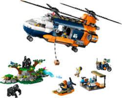 LEGO® City 60437 Helikoptéra na průzkum džungle v základním táboře
